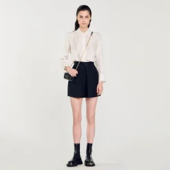 Sandro Paris Faldas & Shorts<Short De Talle Alto Con Botones