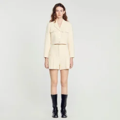 Sandro Paris Trajes<Short De Talle Alto De Tweed