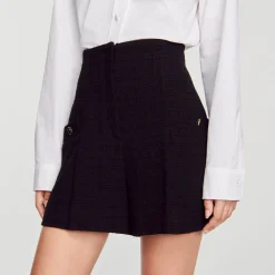 Sandro Paris Trajes<Short De Talle Alto De Tweed