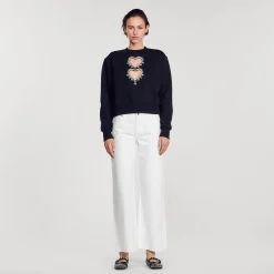 Sandro Paris Sudaderas<Sudadera Con Corazones De Brillantes