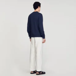 Sandro Paris Sudaderas & Jogging<Sudadera De Algodon Con Flor