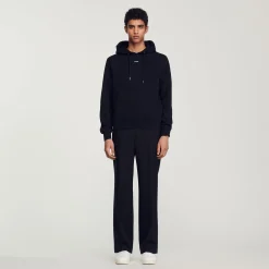 Sandro Paris Sudaderas & Jogging<Sudadera Hombre Bordado Algodon Organico