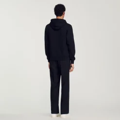 Sandro Paris Sudaderas & Jogging<Sudadera Hombre Bordado Algodon Organico