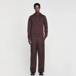 Sandro Paris Sudaderas & Jogging<Sudadera Hombre Bordado Algodon Organico