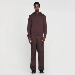 Sandro Paris Sudaderas & Jogging<Sudadera Hombre Bordado Algodon Organico