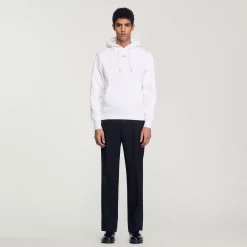 Sandro Paris Sudaderas & Jogging<Sudadera Hombre Bordado Algodon Organico