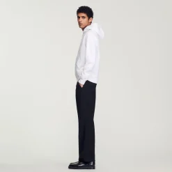 Sandro Paris Sudaderas & Jogging<Sudadera Hombre Bordado Algodon Organico