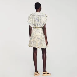 Sandro Paris Conjuntos<Top Con Flores Y Volantes