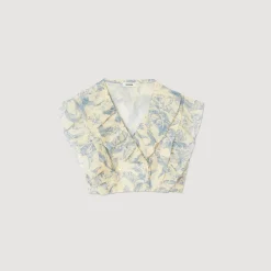 Sandro Paris Conjuntos<Top Con Flores Y Volantes
