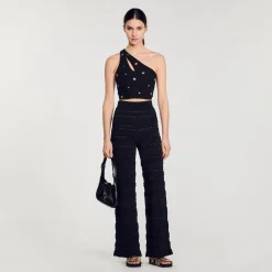 Sandro Paris Conjuntos<Top Corto Asimetrico