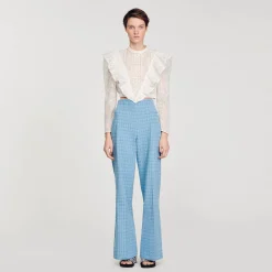 Sandro Paris Tops & Camisas<Top Corto Con Bordado Ingles