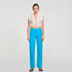 Sandro Paris Tops & Camisas<Top Corto Con Volantes