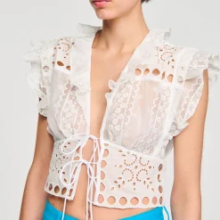 Sandro Paris Tops & Camisas<Top Corto Con Volantes