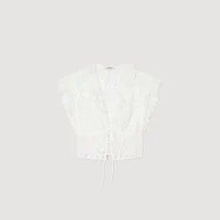 Sandro Paris Tops & Camisas<Top Corto Con Volantes