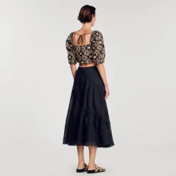 Sandro Paris Tops & Camisas<Top Corto De Bordado Ingles