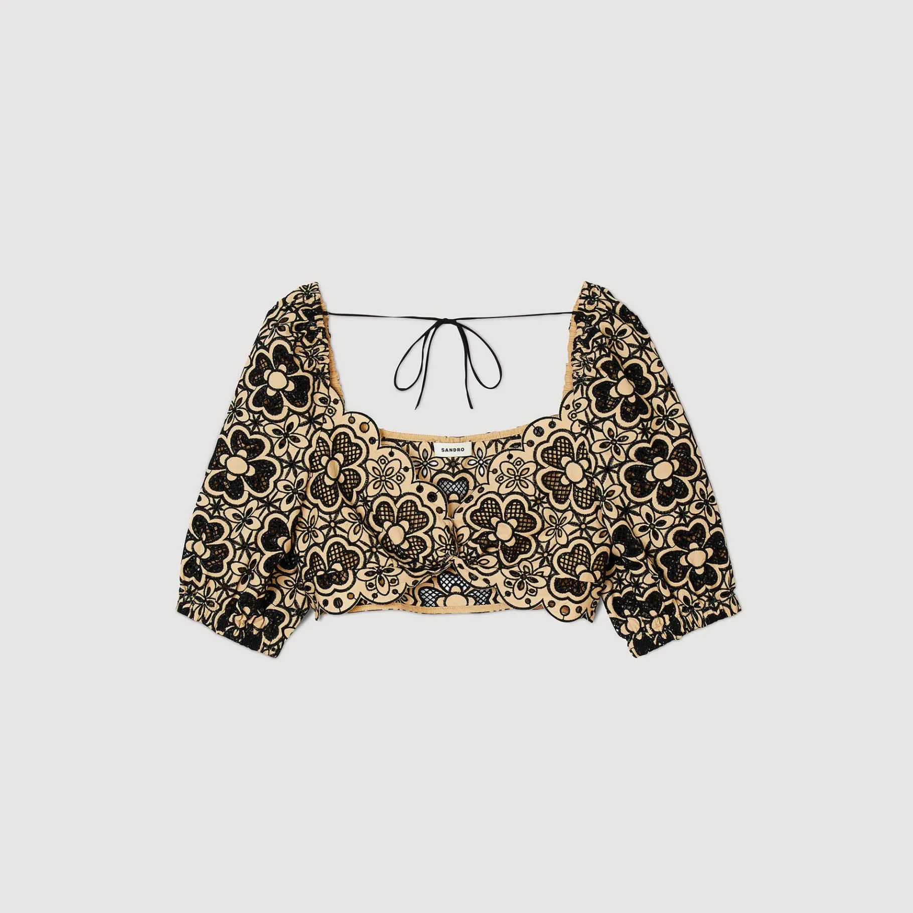 Sandro Paris Tops & Camisas<Top Corto De Bordado Ingles