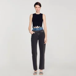 Sandro Paris Conjuntos<Top Corto De Punto