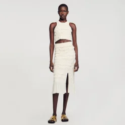 Sandro Paris Conjuntos<Top Corto De Punto