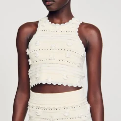 Sandro Paris Conjuntos<Top Corto De Punto