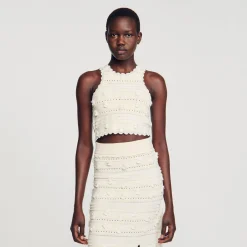 Sandro Paris Conjuntos<Top Corto De Punto