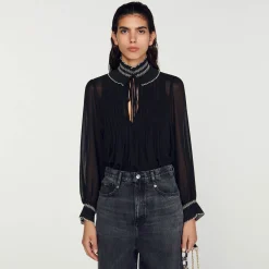 Sandro Paris Tops & Camisas<Top De Muselina