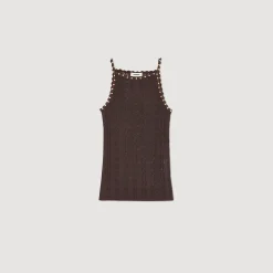 Sandro Paris Jerseys & Cárdigans<Top De Punto Con Pedreria