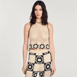 Sandro Paris Jerseys & Cárdigans<Top De Punto De Ganchillo