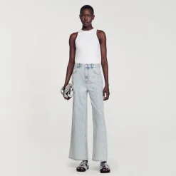 Sandro Paris Vaqueros<Vaquero Decorado Con Brillantes