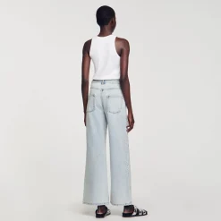 Sandro Paris Vaqueros<Vaquero Decorado Con Brillantes