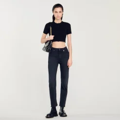 Sandro Paris Vaqueros<Vaquero Recto Con Bordes Sin Rematar