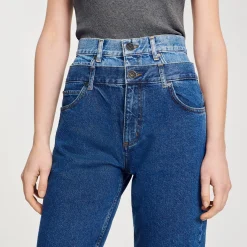 Sandro Paris Vaqueros<Vaquero Trampantojo De Corte Mom