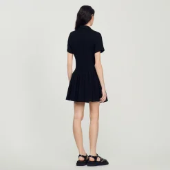 Sandro Paris Vestidos<Vestido Abrigo Corto De Tweed