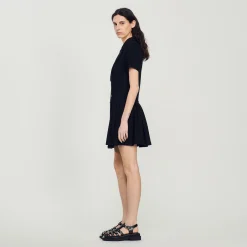 Sandro Paris Vestidos<Vestido Abrigo Corto De Tweed