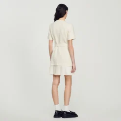 Sandro Paris Vestidos<Vestido Abrigo De Lana Efecto Tweed