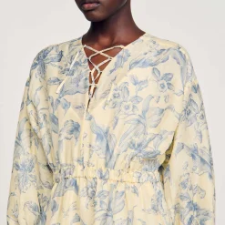 Sandro Paris Vestidos<Vestido Con Estampado De Flores