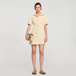 Sandro Paris Vestidos<Vestido Corto Abotonado