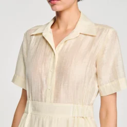 Sandro Paris Vestidos<Vestido Corto Avolantado