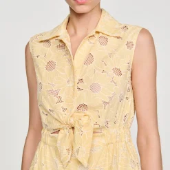 Sandro Paris Vestidos<Vestido Corto Bordado