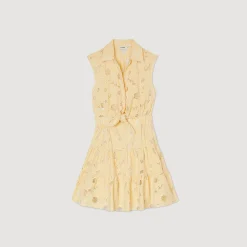 Sandro Paris Vestidos<Vestido Corto Bordado