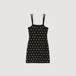 Sandro Paris Vestidos<Vestido Corto Con Borlas De Conchas