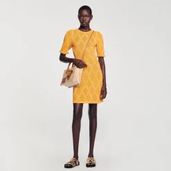 Sandro Paris Vestidos<Vestido Corto De Punto