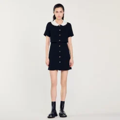 Sandro Paris Vestidos<Vestido Corto De Tweed