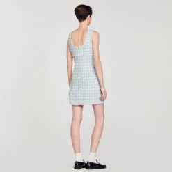 Sandro Paris Vestidos<Vestido Corto De Tweed