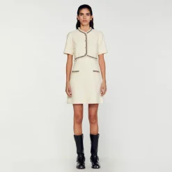 Sandro Paris Vestidos<Vestido Corto De Tweed