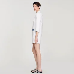 Sandro Paris Vestidos<Vestido Corto De Tweed De Manga Larga