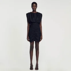 Sandro Paris Vestidos<Vestido Corto Drapeado