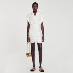 Sandro Paris Vestidos<Vestido Corto Drapeado