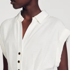 Sandro Paris Vestidos<Vestido Corto Drapeado