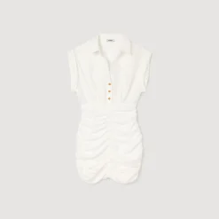 Sandro Paris Vestidos<Vestido Corto Drapeado