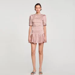 Sandro Paris Vestidos<Vestido Corto Estampado